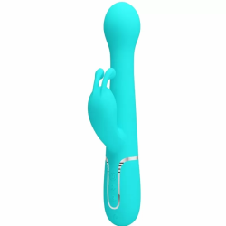 Imagen de DEJON VIBRADOR RABBIT 3 EN 1 MULTIFUNCIÓN VERDE AGUA