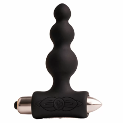 Imagen de ROCKS OFF  PETITE SENSATIONS BUBBLES PLUG ANAL VIBRADOR NEGRO