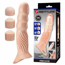 Imagen de PRETTY LOVE - FUNDA PARA PENE TEXTURIZADA CON EXTENSORES