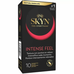 Imagen de SKYN - PRESERVATIVO INTENSE FEEL TEXTURA CON DISEÑO ONDULADO 10 UNIDADES
