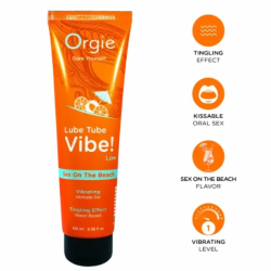 Imagen de ORGIE - LUBE TUBE VIBE! SEX ON THE BEACH GEL ÍNTIMO BESABLE EFECTO HORMIGUEO SUAVE 100 ML