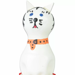 Imagen de CONDOMERIE  PRESERVATIVO DECORATIVO PINTADO A MANO GATO BLANCO