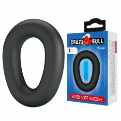 Imagen de CRAZY BULL - VESPER ANILLO PARA PENE SUPER SOFT SILICONA NEGRO