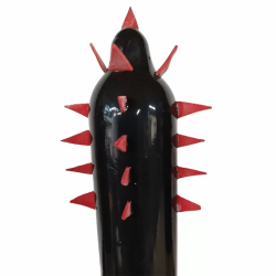 Imagen de CONDOMERIE  PRESERVATIVO DECORATIVO PINTADO A MANO CACTUS NEGRO