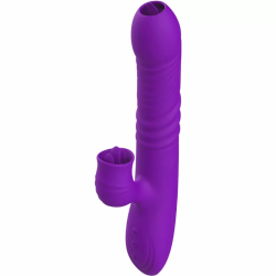 Imagen de FULLY GSPOT VIBRADOR RABBIT CON LENGUA ESTIMULADORA EFECTO CALOR VIOLETA