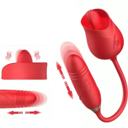 Imagen de DELIGHT FLOWER VIBRADOR & THRUSTING CON LENGUA ROJO