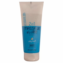 Imagen de HOT  MASSAGE & GLIDE GEL 2 EN 1 TACTO SEDOSO 200 ML