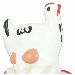 Imagen de CONDOMERIE  PRESERVATIVO DECORATIVO PINTADO A MANO POLLO BLANCO