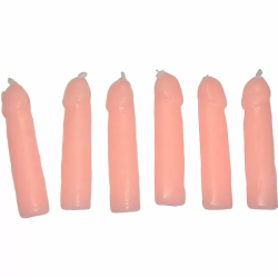 Imagen de DIABLO PICANTE 6 VELAS FORMA PENE CARNE