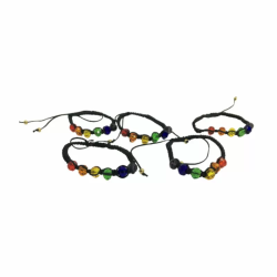 Imagen de PRIDE - PULSERA BOLAS DE CRISTAL BANDERA LGBT