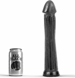 Imagen de ALL BLACK PLUG DILDO 31CM