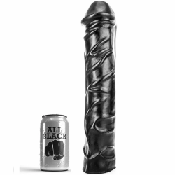 Imagen de ALL BLACK DILDO GIGANTE FISTING SUAVE 32 CM