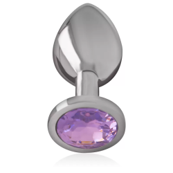 Imagen de INTENSE - PLUG ANAL METAL CON CRISTAL VIOLETA TALLA S