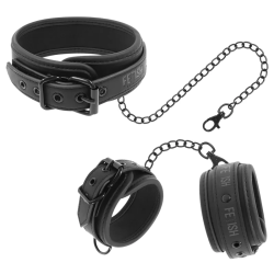 Imagen de FETISH SUBMISSIVE COLLAR Y ESPOSAS CUERO VEGANO