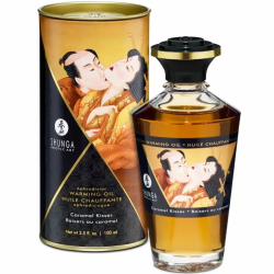 Imagen de SHUNGA ACEITE MASAJE EFECTO CALOR SABOR CARAMELO 100 ML