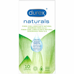 Imagen de DUREX NATURALS PRESERVATIVOS FINOS CON LUBRICANTE NATURAL 10 UDS