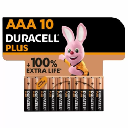 Imagen de DURACELL PLUS POWER 100 ALKALINE BATTERY AAA LR03 BLISTER * 10