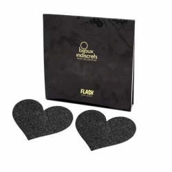 Imagen de BIJOUX PEZONERAS FLASH CORAZÓN NEGRO