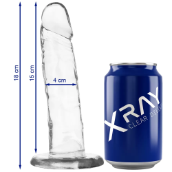 Imagen de XRAY CLEAR DILDO TRANSPARENTE 18CM X 4CM