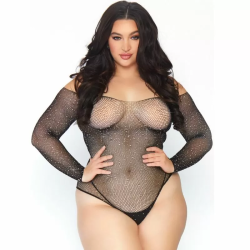 Imagen de LEG AVENUE CRYSTALIZED FISHNET BODYSTOCKING 1X-2X