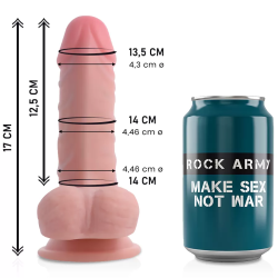 Imagen de ROCKARMY DUAL DENSITY PANZER DILDO REALISTA 17CM