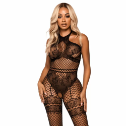 Imagen de LEG AVENUE BODYSTOCKING CUELLO HALTER TALLA UNICA - NEGRO