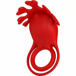 Imagen de RUBEN ANILLO VIBRADOR 7 VIBRACIONES SILICONA ROJO