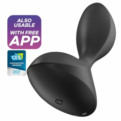Imagen de SATISFYER - SWEET SEAL PLUG VIBRADOR APP NEGRO