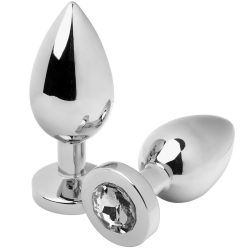 Imagen de METALHARD ANAL PLUG DIAMOND TRANSPARENTE MEDIUM 7.62CM