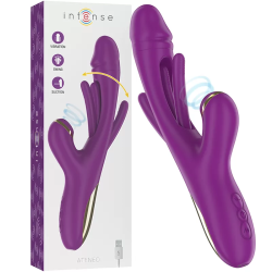 Imagen de  ATENEO VIBRADOR MULTIFUNCIÓN RECARGABLE 7 VIBRACIONES CON LENGUA OSCILANTE Y SUCCIONADOR MORADO