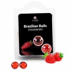 Imagen de SECRETPLAY BRAZILIAN BALLS FRESAS SET 2 BOLAS