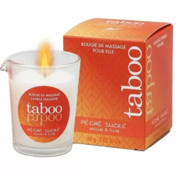 Imagen de TABOO VELA DE MASAJE PARA ELLA PECHE SUCRE AROMA NECTARINA