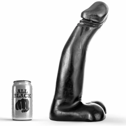 Imagen de ALL BLACK DILDO REALISTA NEGRO FISTING 29 CM