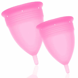 Imagen de STERCUP PACK COPA MENSTRUAL SILICONA FDA TALLA S + L