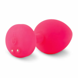 Imagen de FUNTOYS GPLUG ANAL VIBRADOR RECARGABLE PEQUEÑO ROSA NEON 3CM