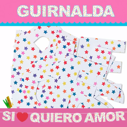 Imagen de GUIRNALDA SI QUIERO AMOR (CARTULINA 220gr)