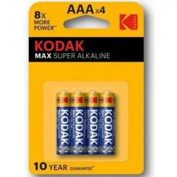 Imagen de KODAK MAX SUPER PILA ALCALINA AAA LR03 BLISTER*4