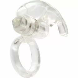 Imagen de SEVENCREATIONS ANILLO VIBRADOR DE SILICONA TRANSPARENTE