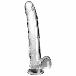 Imagen de KING COCK CLEAR DILDO CON TESTICULOS 24.8 CM TRANSPARENTE