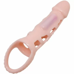 Imagen de PRETTY LOVE - HARRISON FUNDA EXTENSORA PENE CON VIBRACION Y STRAP 13.5 CM