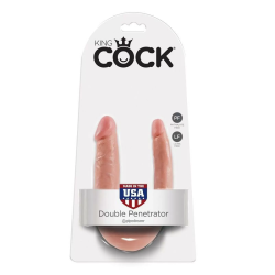 Imagen de KING COCK DILDO DOBLE PENETRACIÓN 12.7CM NATURAL