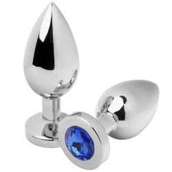 Imagen de METALHARD ANAL PLUG DIAMOND BLUE SMALL 5.71CM