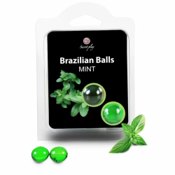 Imagen de SECRETPLAY BRAZILIAN BALLS MENTA SET 2 BOLAS