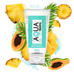 Imagen de AQUA TRAVEL LUBRICANTE BASE AGUA SABOR FRUTAS TROPICALES - 50 ML