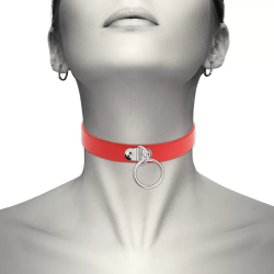 Imagen de COQUETTE CHIC DESIRE COLLAR CUERO VEGANO ROJO ACCESORIO WOMAN FETISH