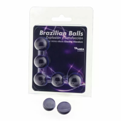 Imagen de TALOKA - BRAZILIAN BALLS GEL EXCITANTE EFECTO VIBRACIÓN ELÉCTRICA 5 BOLAS