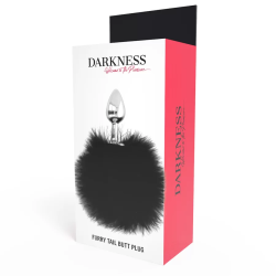 Imagen de DARKNESS EXTRA BUTTPLUG ANAL CON COLA NEGRO 7CM