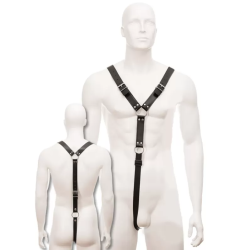 Imagen de LEATHER BODY HARNESS MEN NEGRO