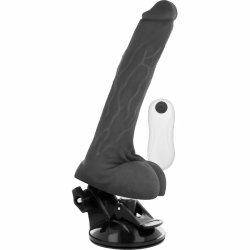 Imagen de BASECOCK - VIBRADOR REALÍSTICO CONTROL REMOTO NEGRO 19 CM -O- 4 CM