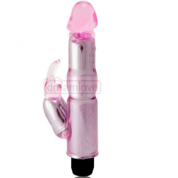 Imagen de VIBRADOR C/ESTIMULADOR ROSA REGULABLE